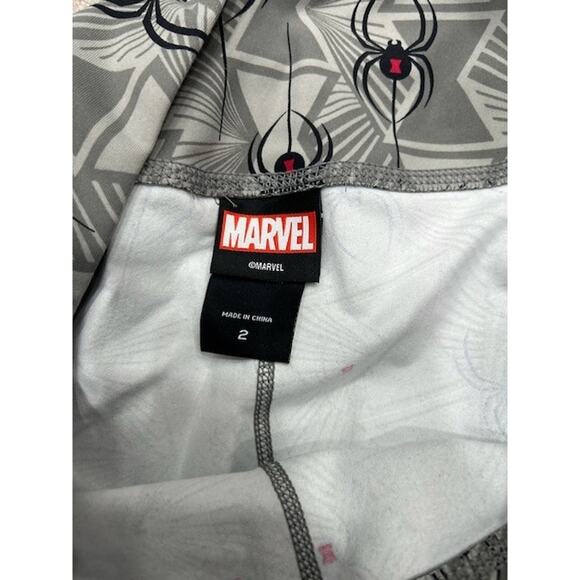 NWT Torrid x Marvel Womens Pants Mesh Leggings 4D Black Widow Gray Size 2X - Picture 3 of 8